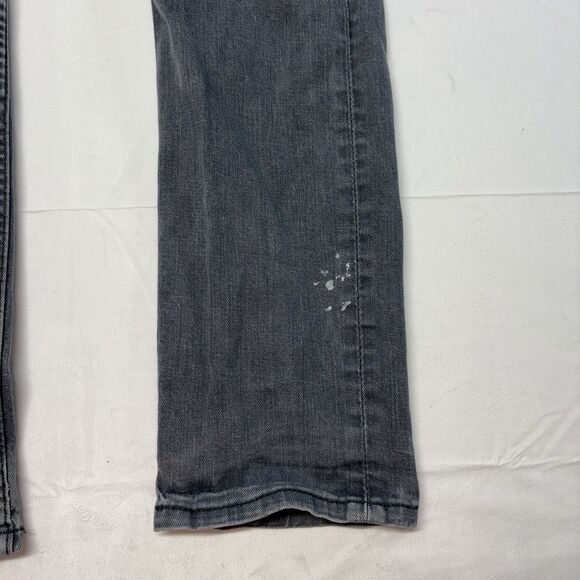Levi’s 511 Gray Wash Distressed Denim Jeans Slim Straight Men’s W34 L34 - Picture 3 of 8